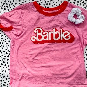 Barbie Tee with Scrunchie included 💗